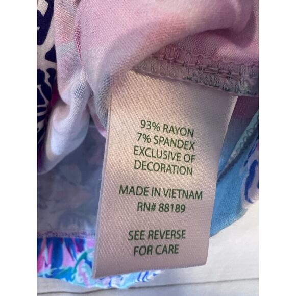 Lilly Pulitzer Girls Dress Size Large 8/10 Patchwork - Picture 4 of 5